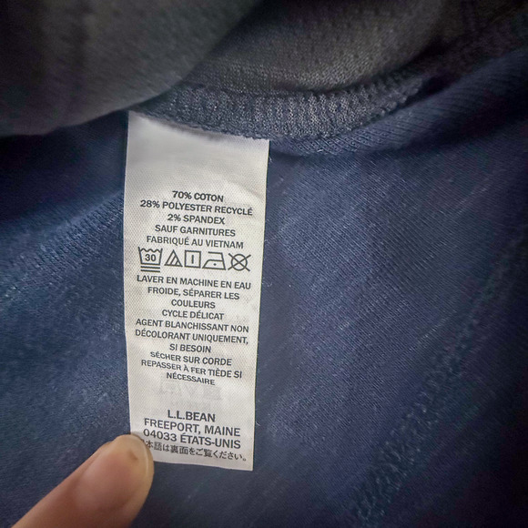 L.L. Bean Slightly Fitted L REG Blue Button Jacket Shirt Men’s 516015 Workwear - Picture 5 of 9